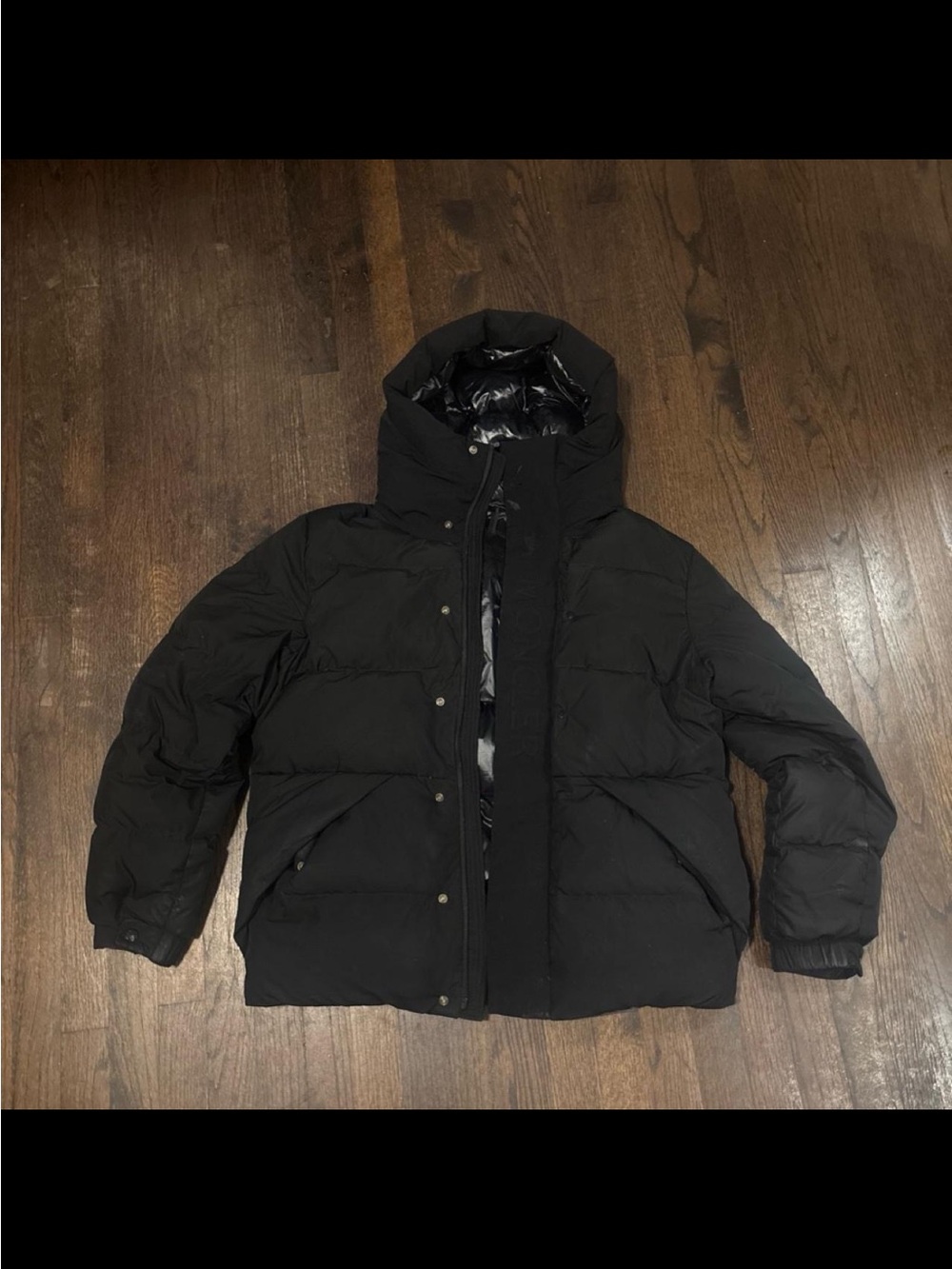 Moncler Men's Black Hooded Puffer Jacket